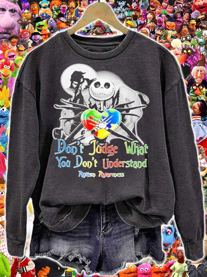 Jack Skellington don't judge what you don't understand Autism Awareness shirt t-shirt