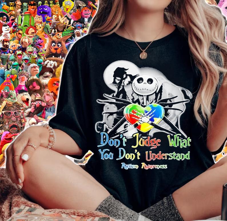 Jack Skellington don't judge what you don't understand Autism Awareness shirt t-shirt