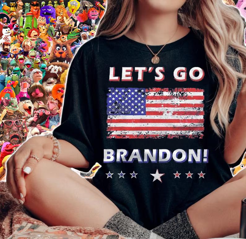 Lets Go Brandon American Flag Impeach Biden Meme Shirt t-shirt