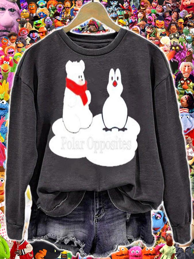 Polar Opposites  Penguin And Polar Bear T-Shirt t-shirt sweatshirt