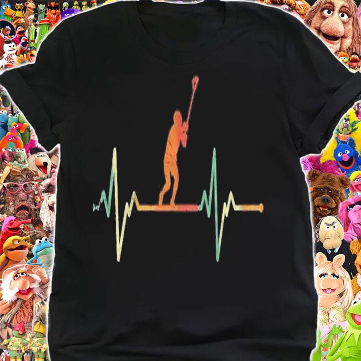 Vintage Lacrosse Player Gift Heartbeat Lacrosse Shirt t-shirt