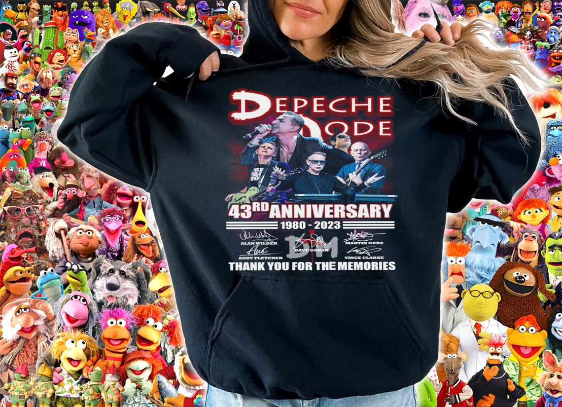 Depeche Mode Band Member 43rd Anniversary 1980-2023 Signatures t-shirt