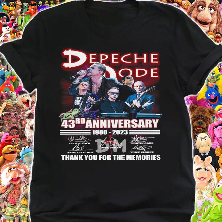 Depeche Mode Band Member 43rd Anniversary 1980-2023 Signatures t-shirt