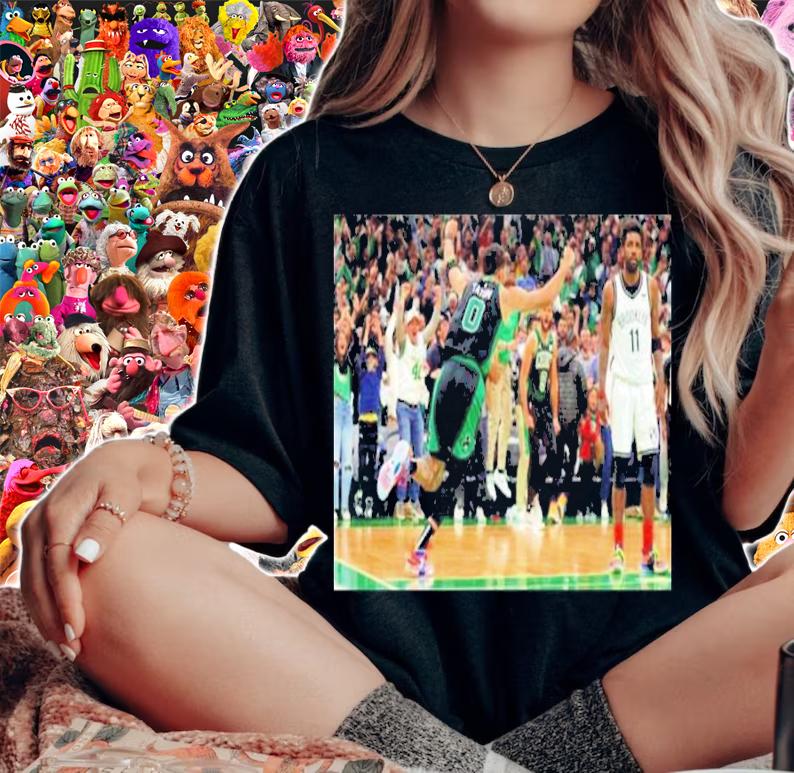 Jayson Tatum's Buzzer-Beater Celebrates His Buzzer-Beating Shot In Front Of Former Celtics Player Kyrie Irving Shirt t-shirt woman shirt