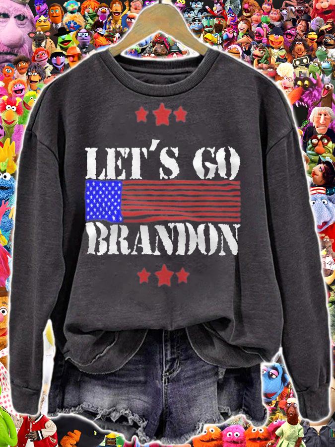 Let's Go Brandon Biden Chant American Flag T-Shirt t-shirt sweatshirt