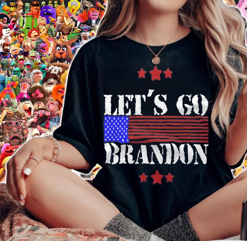 Let's Go Brandon Biden Chant American Flag T-Shirt t-shirt woman shirt