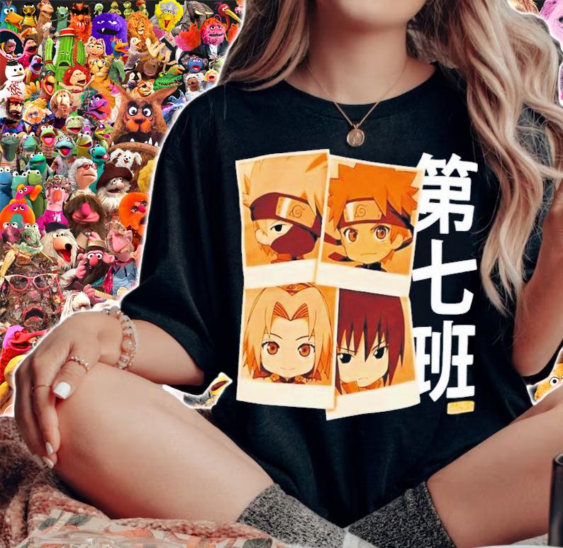 Naruto Shippuden Nendoroid Team 7 Photos Shirt t-shirt woman shirt