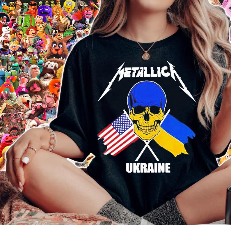 Skull Metallica Ukraine T-Shirt t-shirt woman shirt