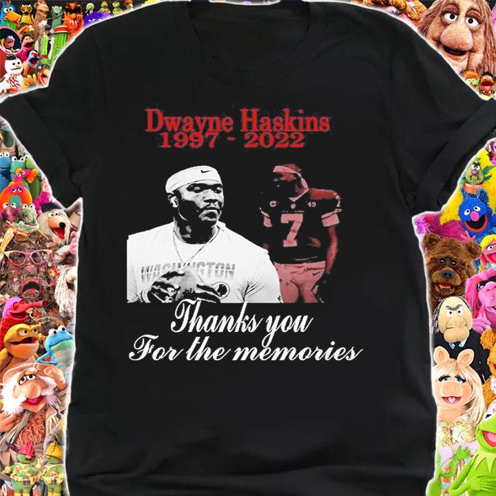 Thank You For The Memories Dwayne Haskins RIP 1997 2022 Signature T-Shirt t-shirt shirt