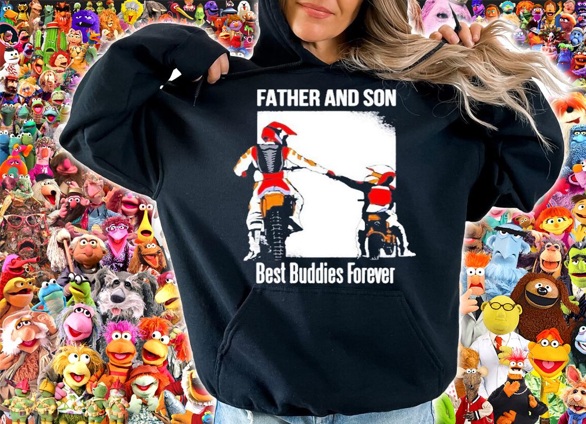 Father And Son Best Buddies Forever Fist Bump Dirt Bike T-Shirt t-shirt