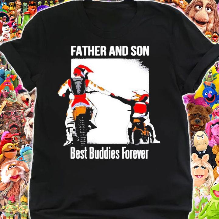 Father And Son Best Buddies Forever Fist Bump Dirt Bike T-Shirt t-shirt