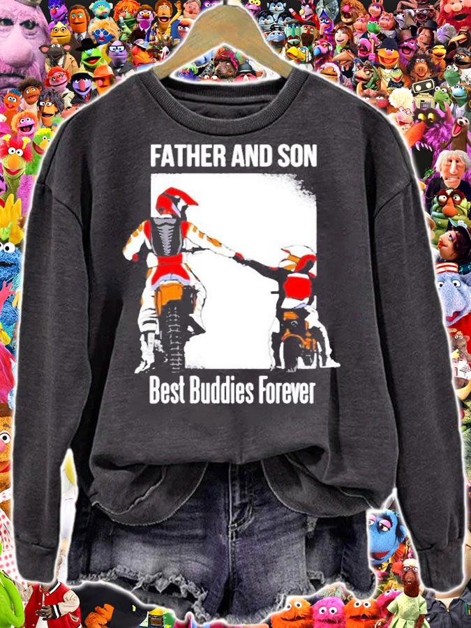 Father And Son Best Buddies Forever Fist Bump Dirt Bike T-Shirt t-shirt