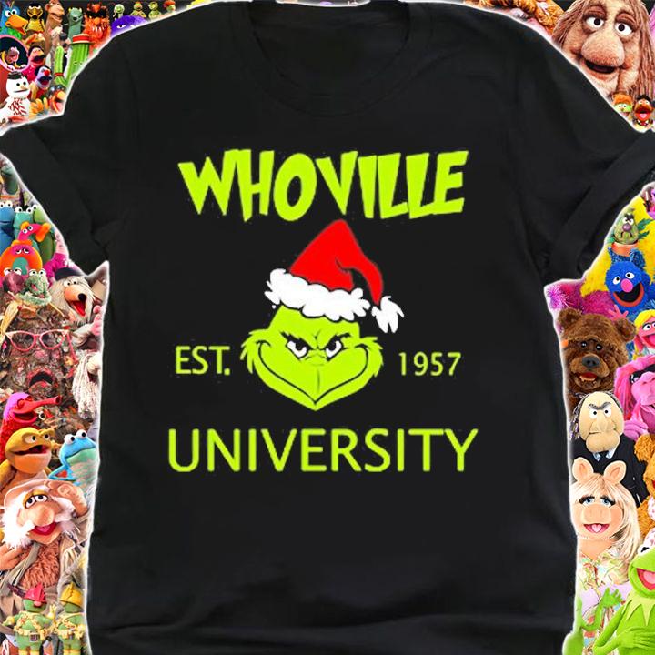 Grinch Whoville University Christmas Shirt t-shirt