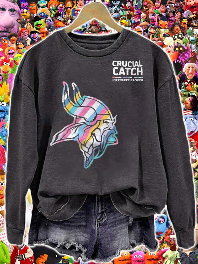 Minnesota Vikings football team crucial catch intercept cancer T-shirt t-shirt