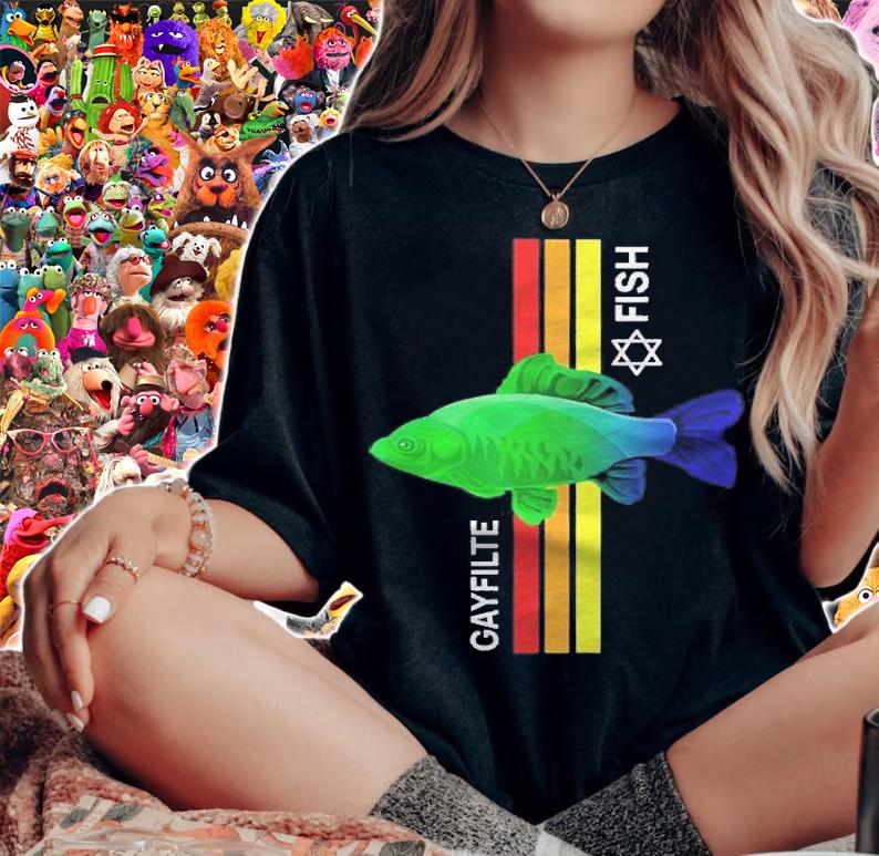 Gayfilte Fish Jewish Lgbtq Pride Rainbow Shirt t-shirt woman shirt