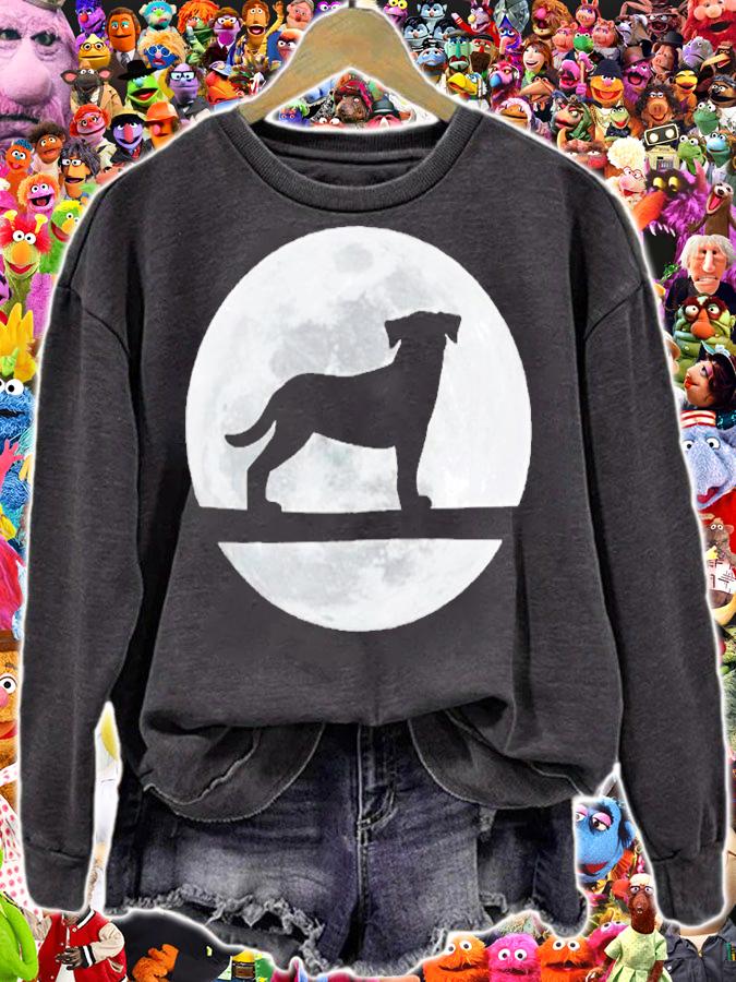 Rottweiler Dog Night Moon Rottweiler Lover T-Shirt t-shirt