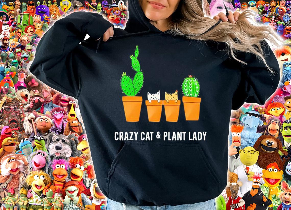 Catcus Cat Crazy Cat And Plant Lady Shirt hoodie