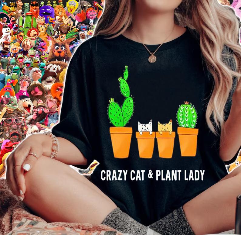 Catcus Cat Crazy Cat And Plant Lady Shirt woman shirt