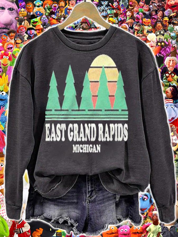 East Grand Rapids Mi Vintage Throwback Tee Retro 70S Design T-shirt sweatshirt