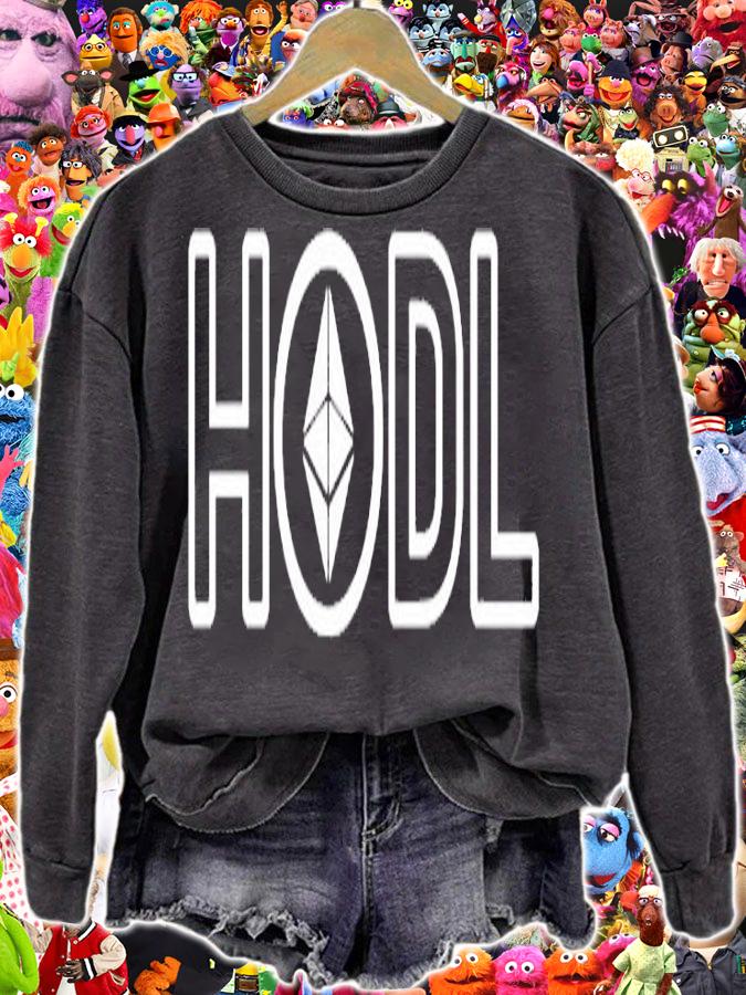 Funny Crypto Hodler Quote Hodl Eth Symbol T-Shirt sweatshirt