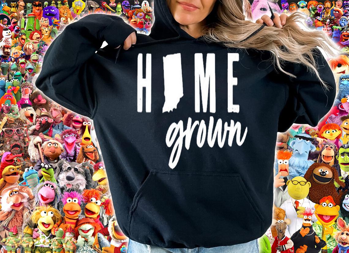 Indiana Home Grown State Map T-Shirt hoodie