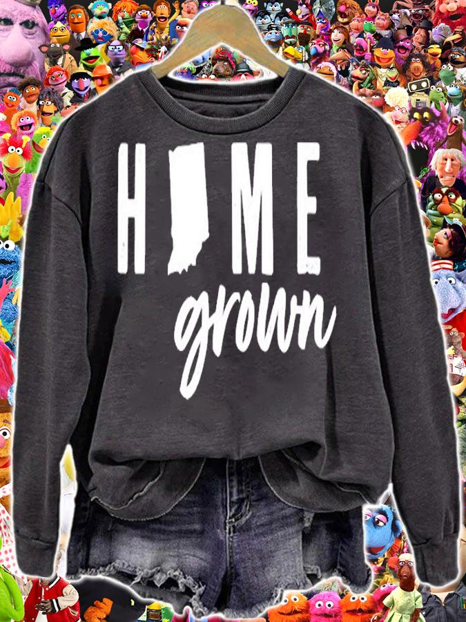 Indiana Home Grown State Map T-Shirt sweatshirt