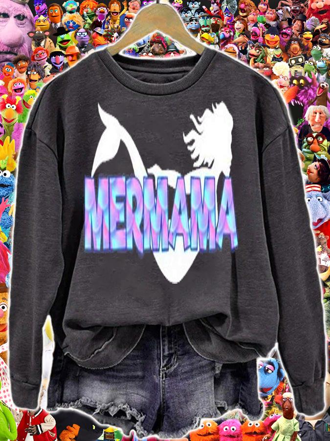 Mermama Mermaid Mom Aquatic Creatures Lover Cute Mother Gift T-Shirt