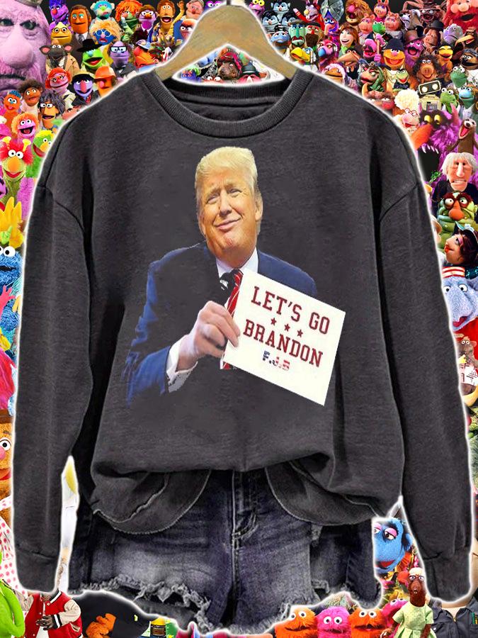 New Let's Go Brandon Trump Funny Sarcastic Biden T-Shirt sweatshirt