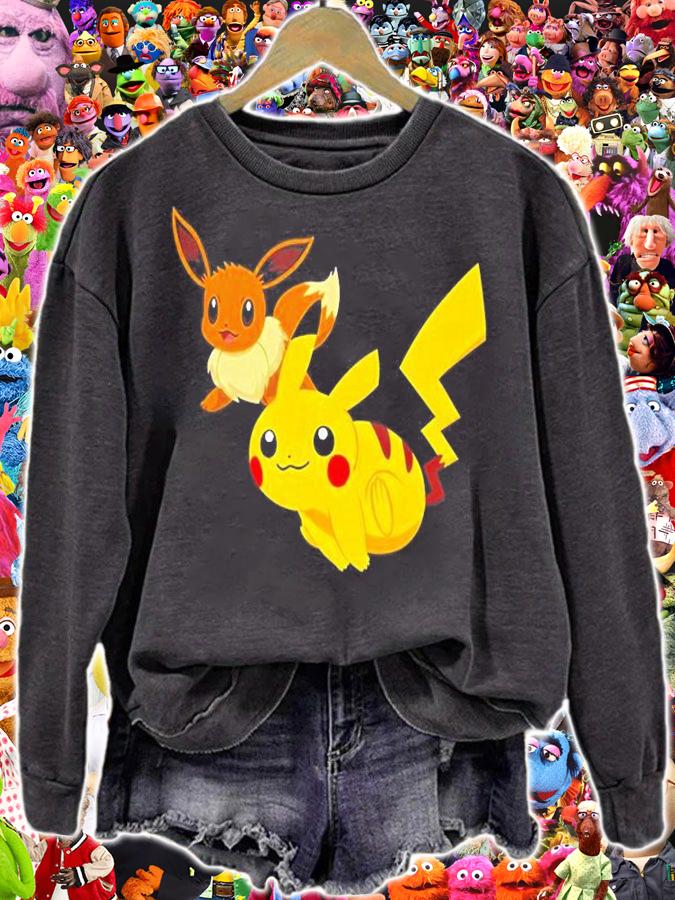 Pikachu And Flareon Pokemon T-Shirt sweatshirt