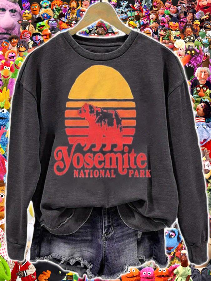 Retro Yosemite National Park Shirt Bear & Vintage Sun Shirt