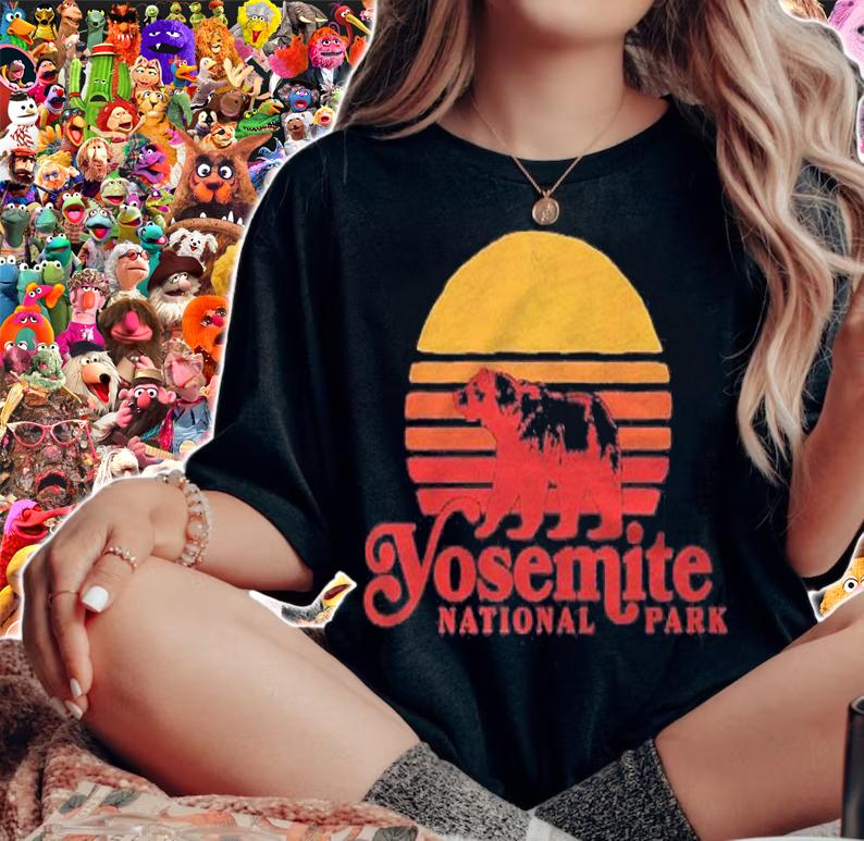 Retro Yosemite National Park Shirt Bear & Vintage Sun Shirt