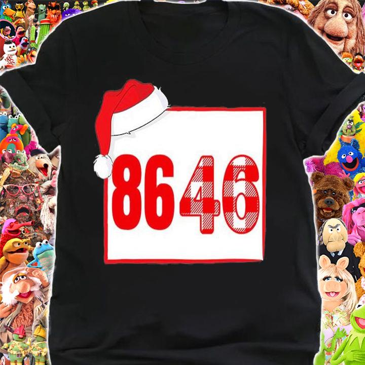 Christmas Santa Hat 86 46 Anti Biden, Impeach 46 T-Shirt shirt