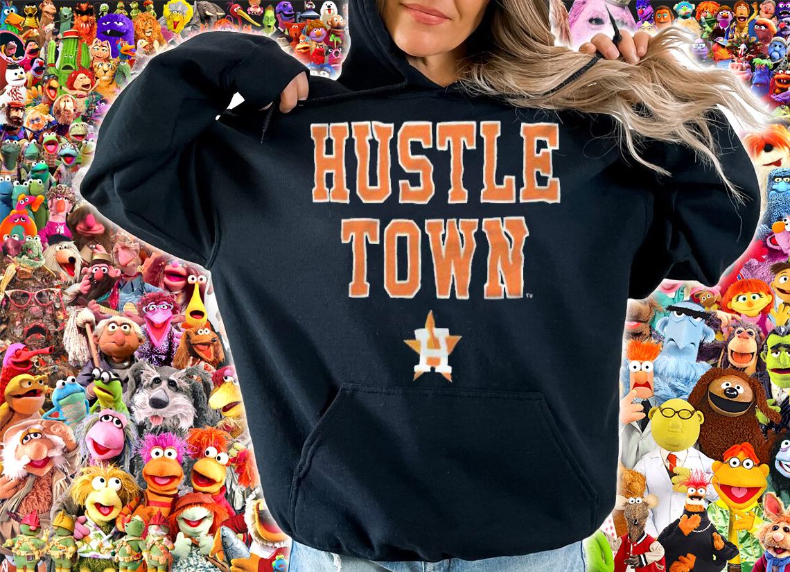 Hustle town Houston Astros team logo T-shirt