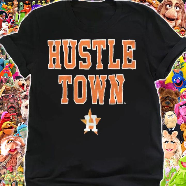 Hustle town Houston Astros team logo T-shirt