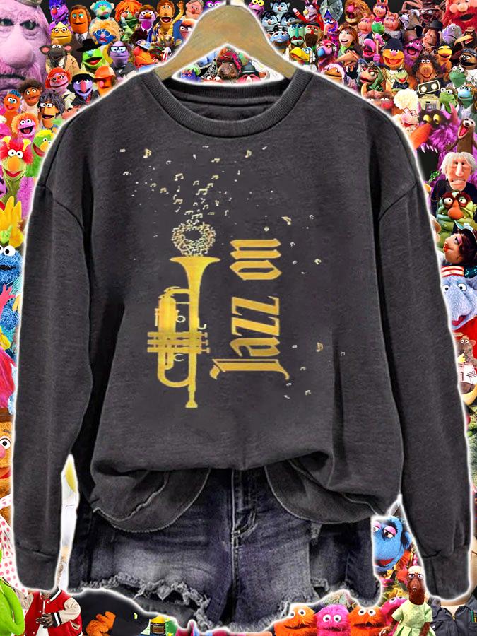 Jazz On Trumpet Music Notes Shirt sweatshirt