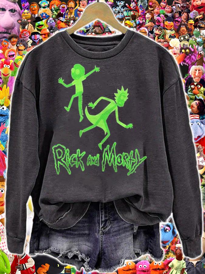 Rick And Morty Hologram Rick And Morty Pullover Shirt sweatshirt