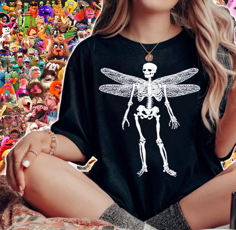 Fairy Grunge Fairycore Aesthetic Cottagecore Gothic Skeleton T-Shirt