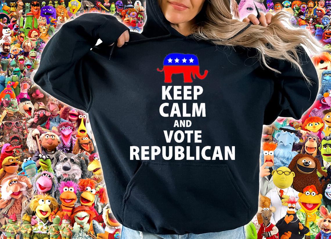 Funny Republican Shirt Keep Calm And Vote Republican Trump Pro T-Shirt hoodie