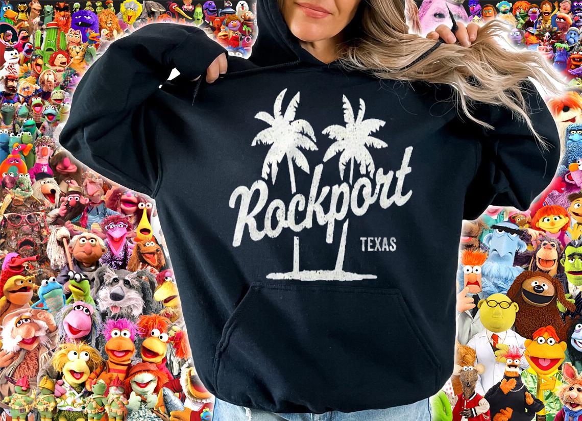 Rockport Texas Vintage 70S Palm Trees Graphic Shirt hoodie