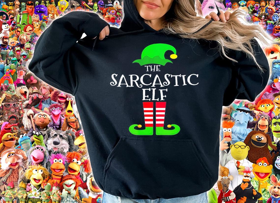 The Sarcastic Elf Matching Family Group Christmas Party Pajama Shirt