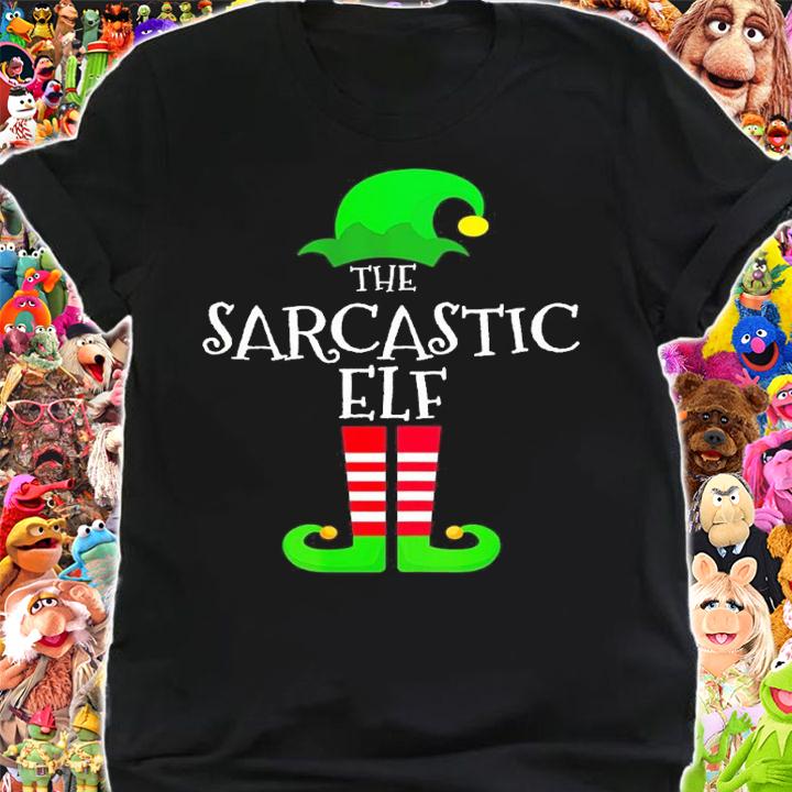 The Sarcastic Elf Matching Family Group Christmas Party Pajama Shirt