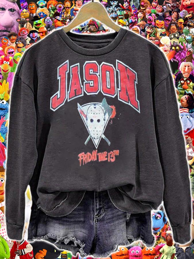 Jason Voorhees Friday The 13Th Splatter Blood Mask Shirt sweatshirt