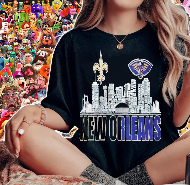 New New Orleans Saints and New Orleans Pelicans city logo shirt woman shirt