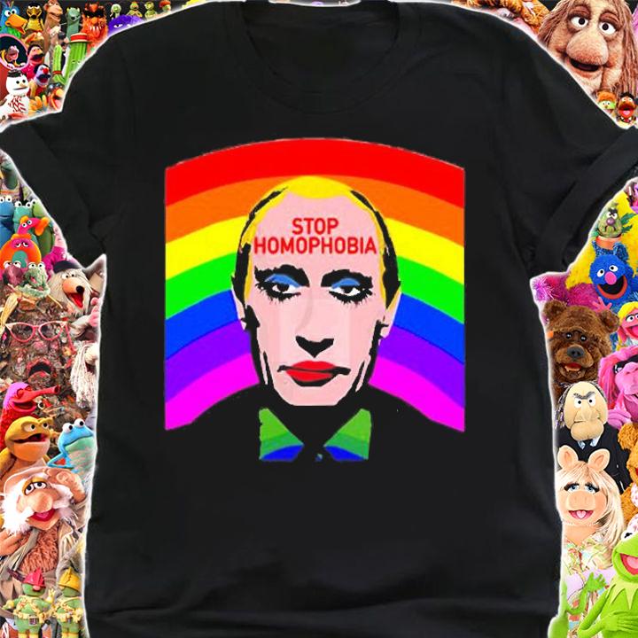 Stop Homophobia Putin Protest Graphic Gay Pride T-Shirt