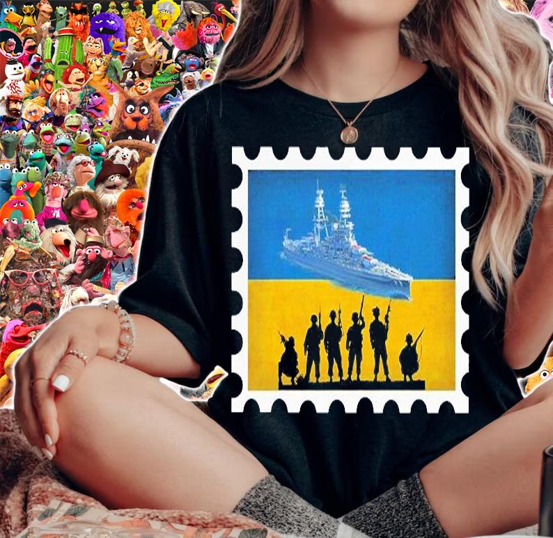 Vintage Ukraine Postage Stamp Flag Pride T-Shirt woman shirt