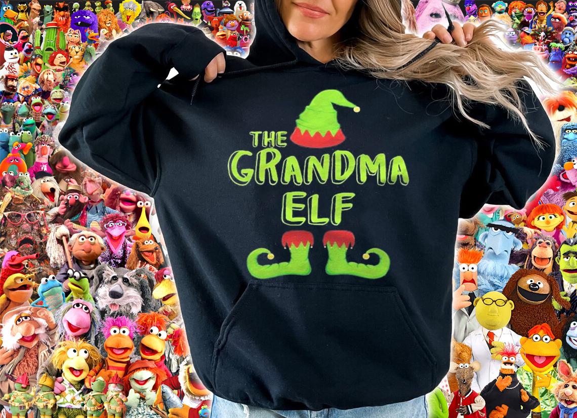 Womens The Grandma Elf Matching Group Christmas Costume Shirt
