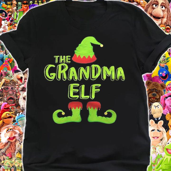 Womens The Grandma Elf Matching Group Christmas Costume Shirt