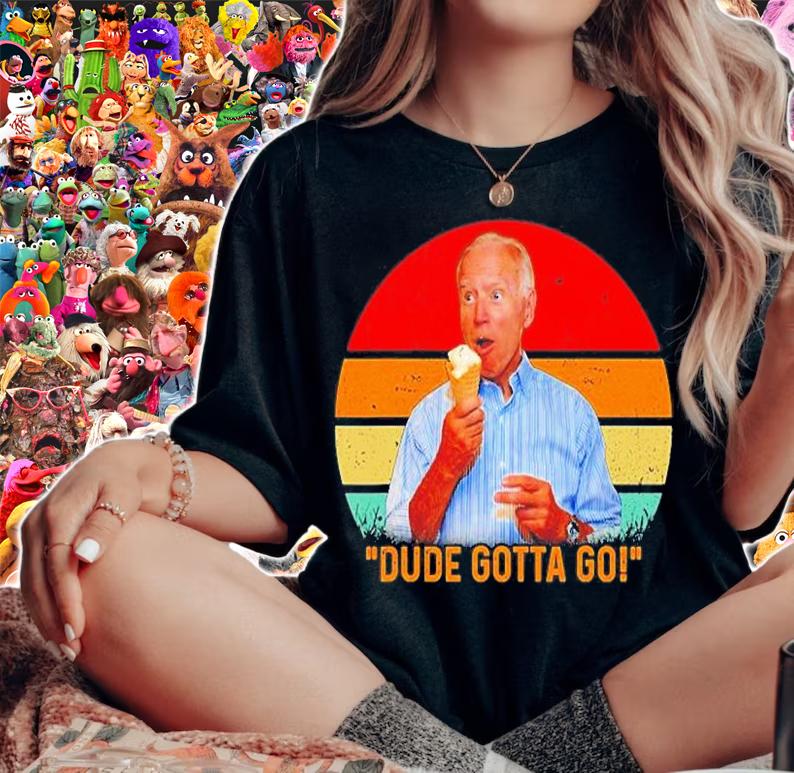 Dude Gotta Go Biden Gotta Go Anti Biden Vintage T-Shirt