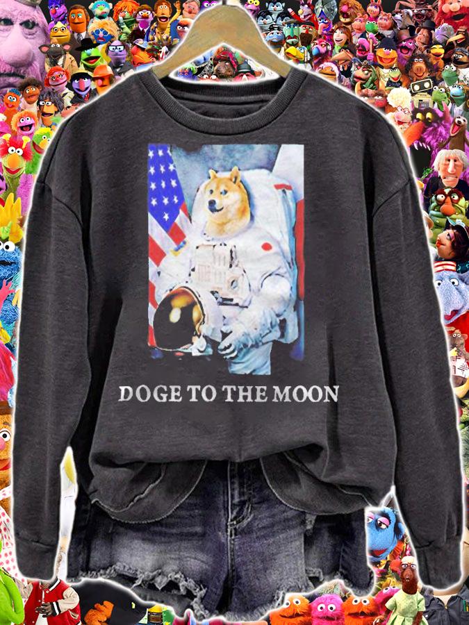 Funny Doge to the moon T-shirt