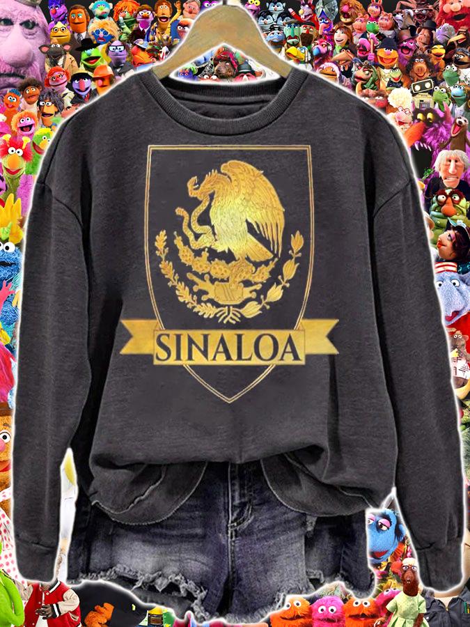 Gold Sinaloa Mexico Crest Gift Shirt sweatshirt
